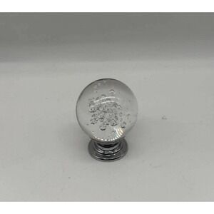Clear Bubbles Real Glass Round,Drawer Dresser Cabinet Pull Knob Pack of 10.A2
